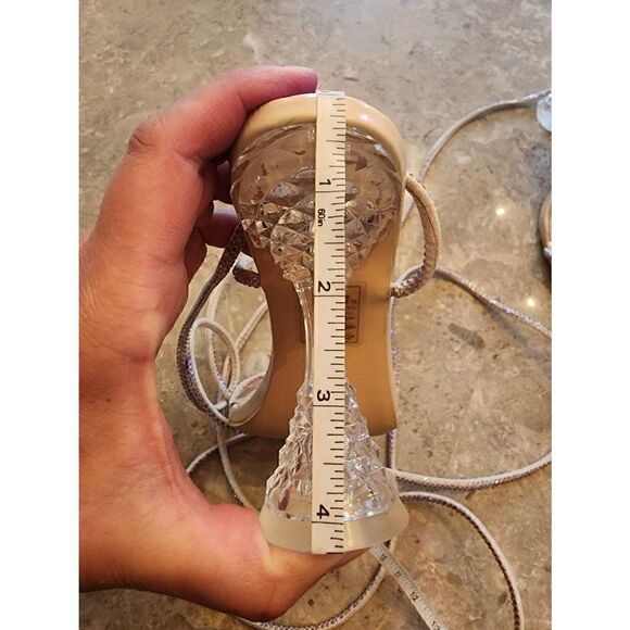 Azalea Wang Deena strappy gladiator heel in nude size 7 - Picture 5 of 9